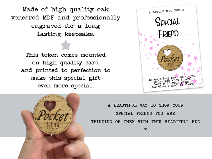 Special Friend Pocket Hug Pink