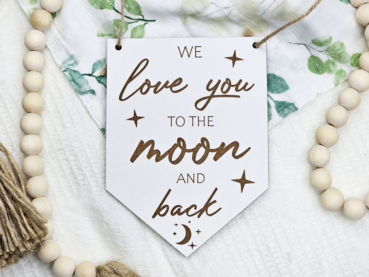 Baby Pennant Flag To The moon and Back