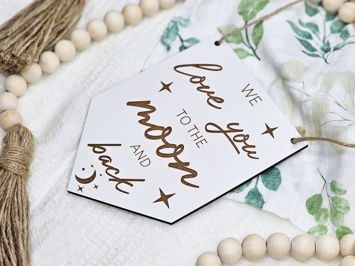 Baby Pennant Flag To The moon and Back