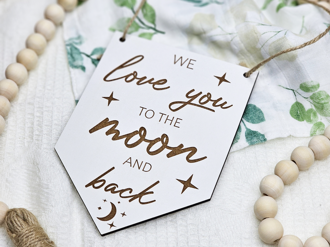 Baby Pennant Flag To The moon and Back