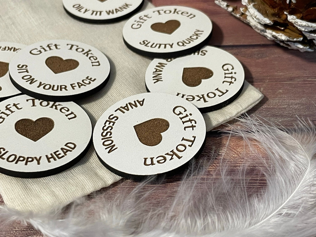 Personalised Naughty Valentine's Day Tokens