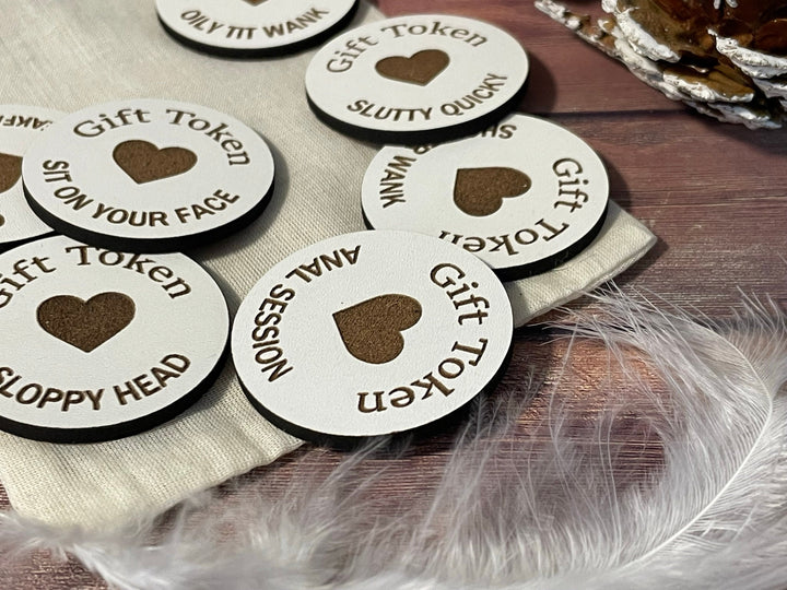 Personalised Naughty Valentine's Day Tokens