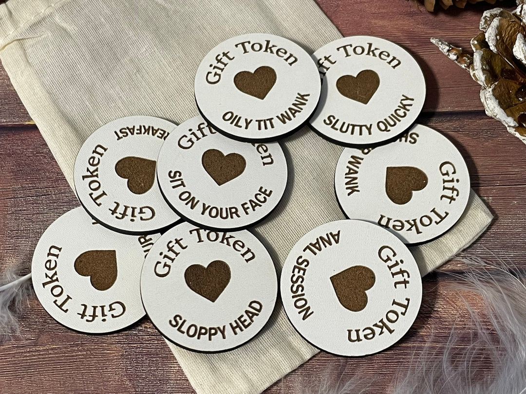 Personalised Naughty Valentine's Day Tokens