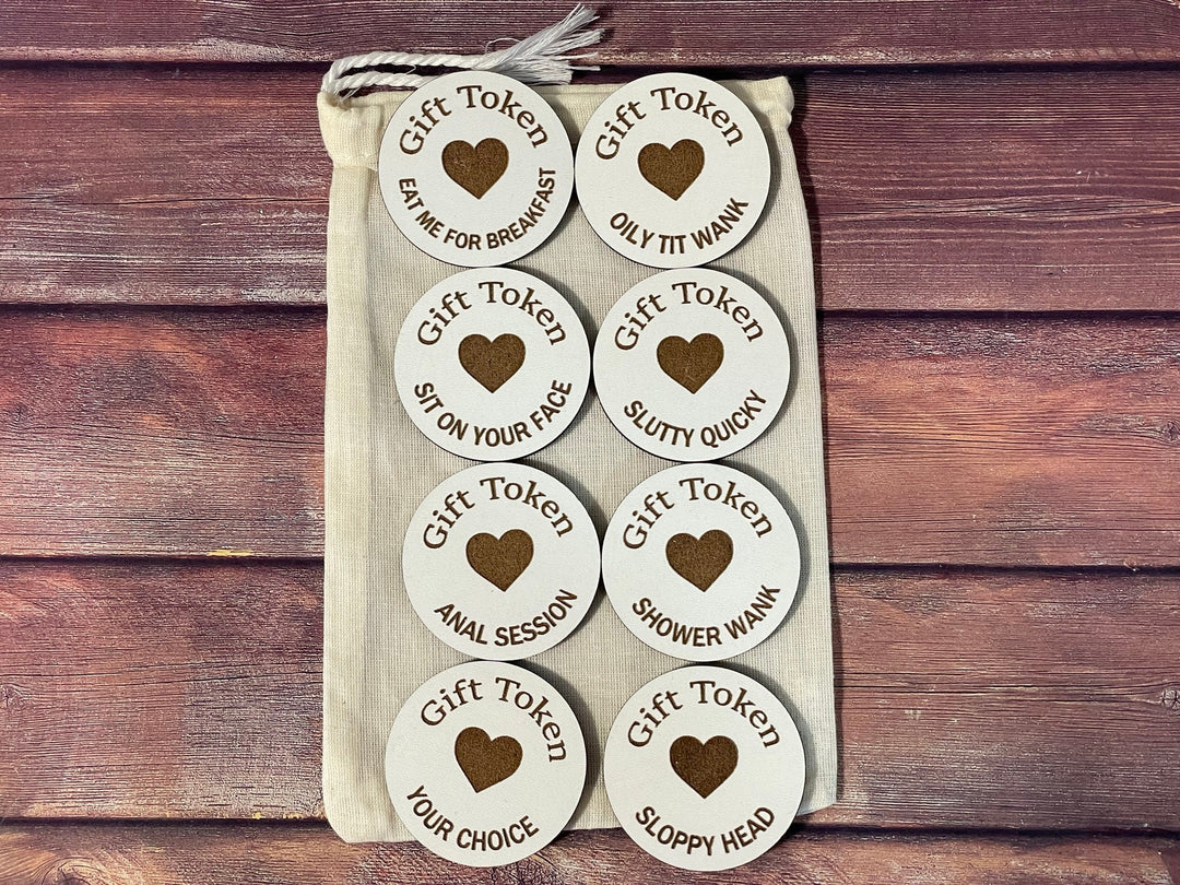 Personalised Naughty Valentine's Day Tokens