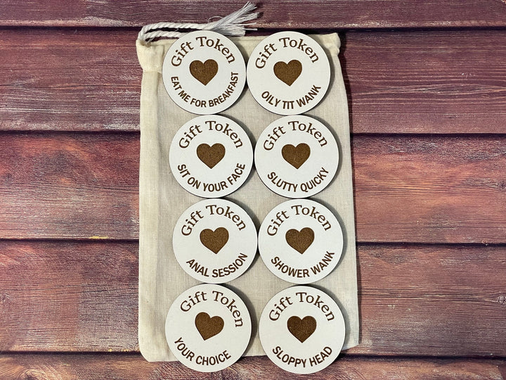 Personalised Naughty Valentine's Day Tokens