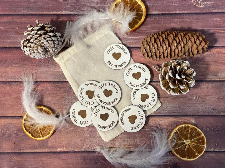 Personalised Naughty Valentine's Day Tokens