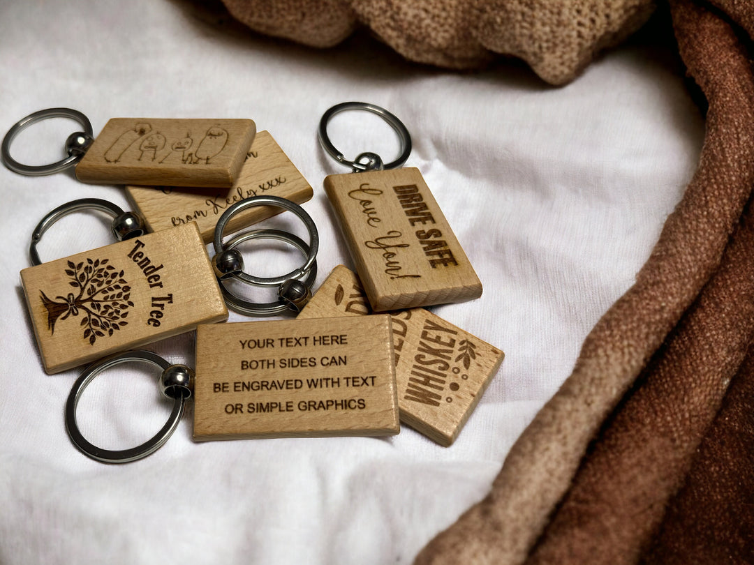 Personalised Wooden Keyring