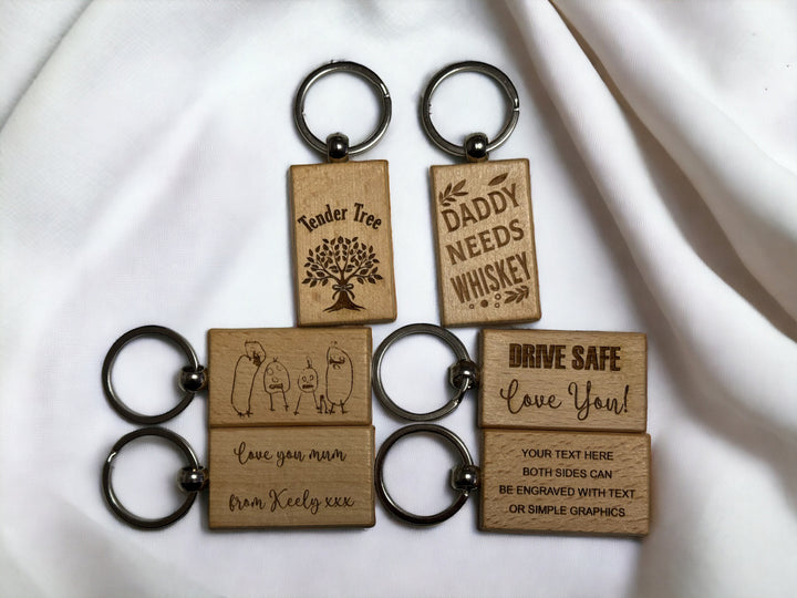 Personalised Wooden Keyring