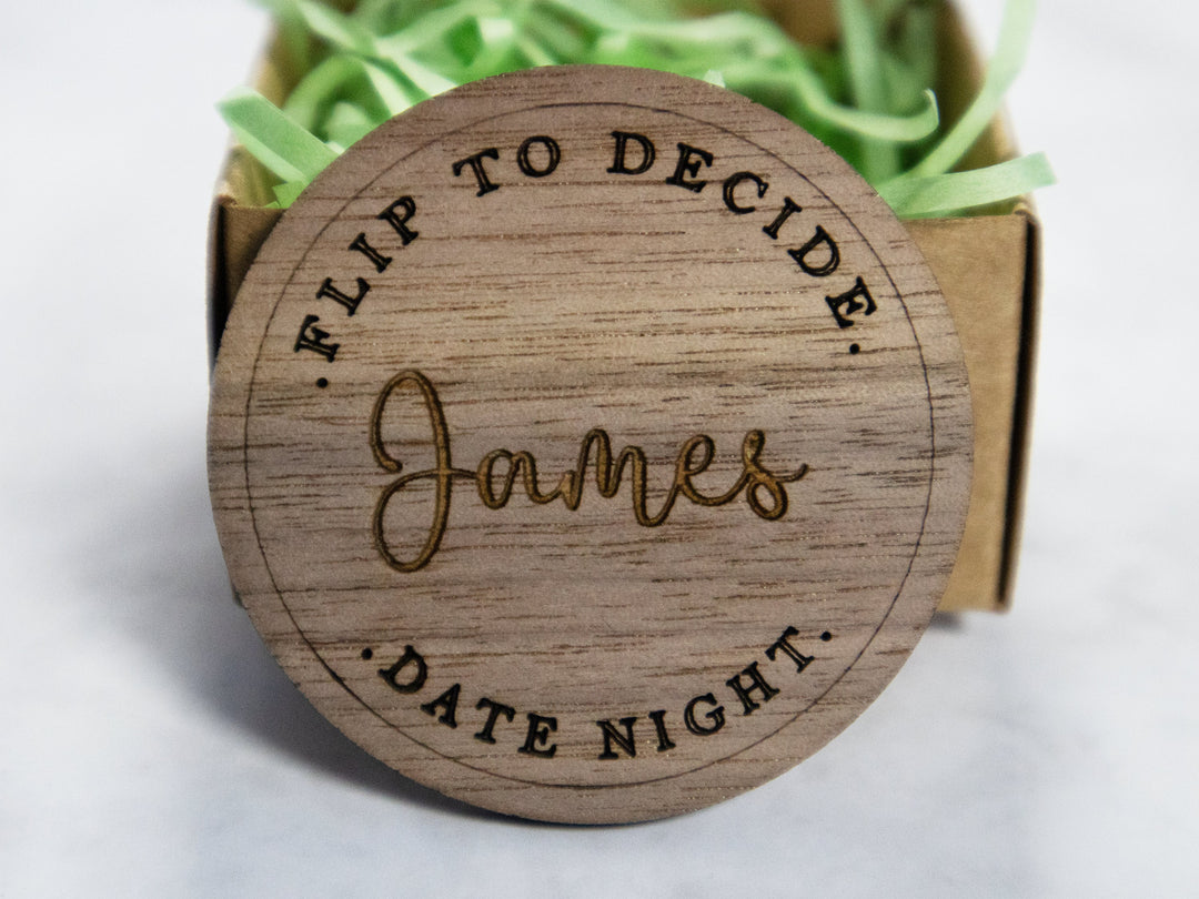 Personalised Date Night Decision Coin