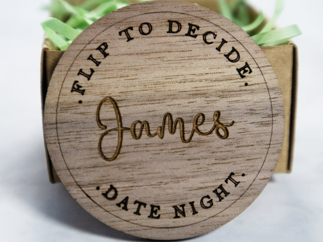 Personalised Date Night Decision Coin