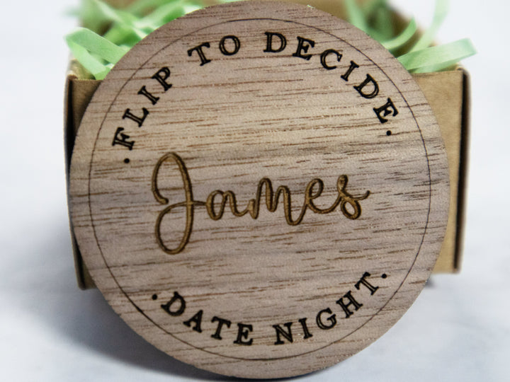 Personalised Date Night Decision Coin