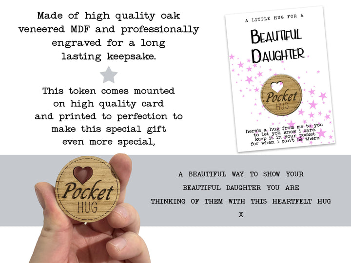 Beautiful Daughter Pocket Hug