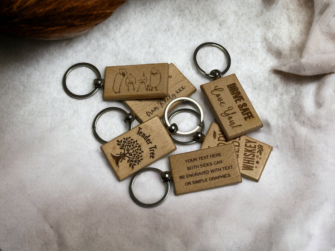 Personalised Wooden Keyring
